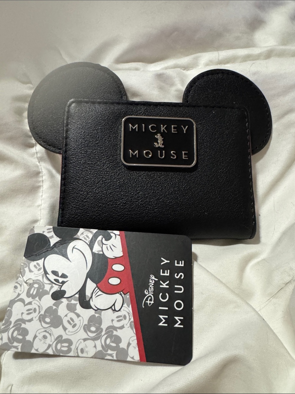 Disney Mickey Mouse Black Kids Card Holder with Ear Design